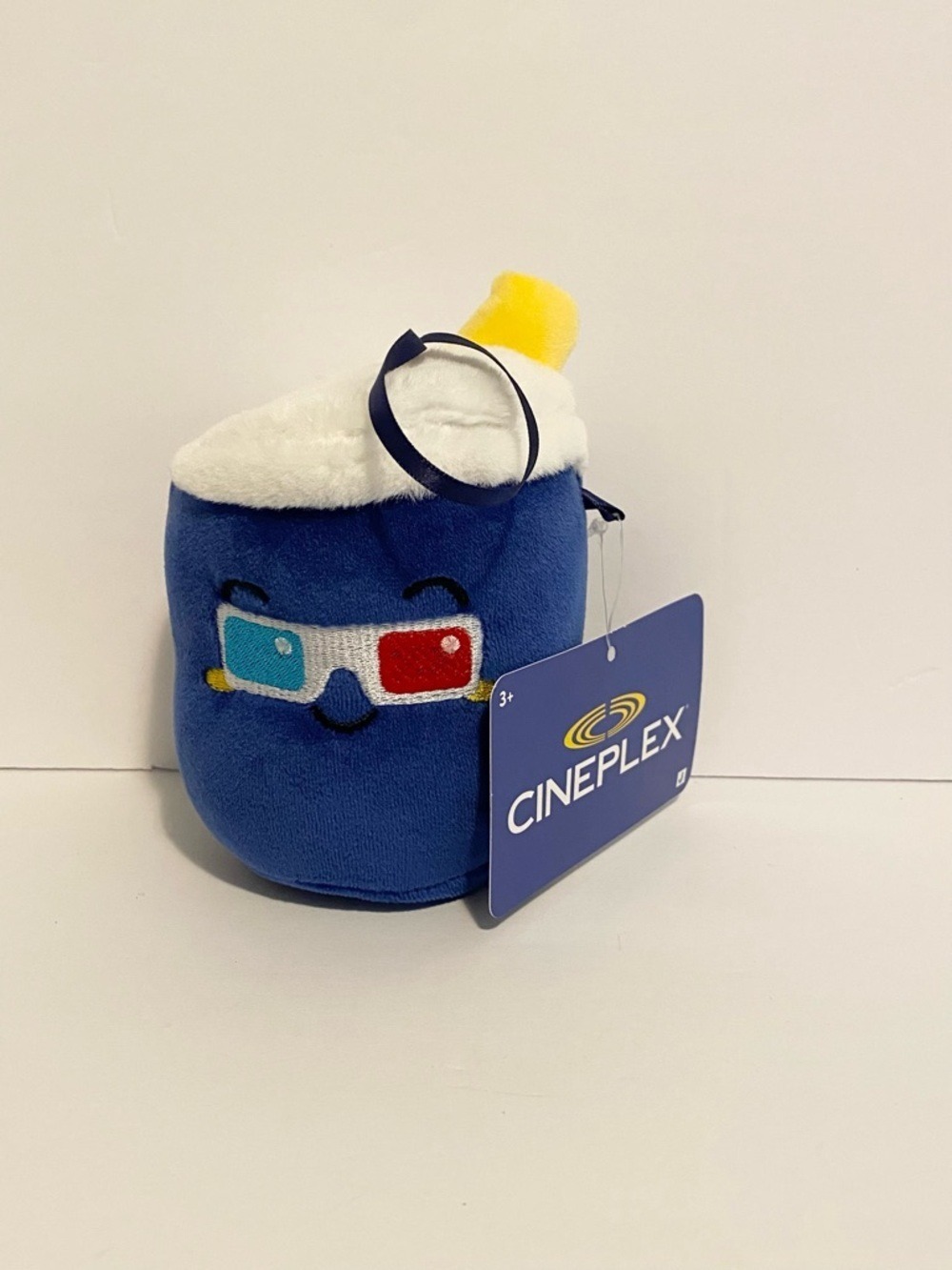 Cineplex Big Screen Drink Plush Blue Yellow 3D Stuffed Animal Toy Exclusive NWT